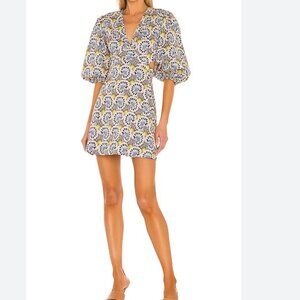 Alexis Orissa Short Dress in Sienna Floral Cut Out Waist Size Small